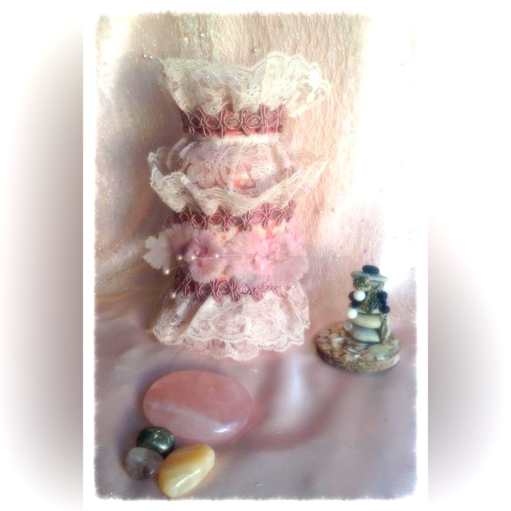 Hand Crafted The Burlesque Dancer Gypsy Jar Shabby Chic